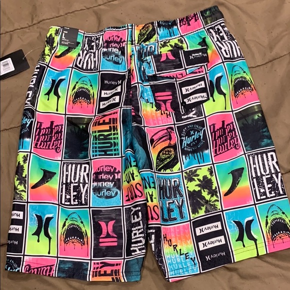 Hurley Boys’ Pull On Graphic Print Board Shorts - Picture 2 of 2